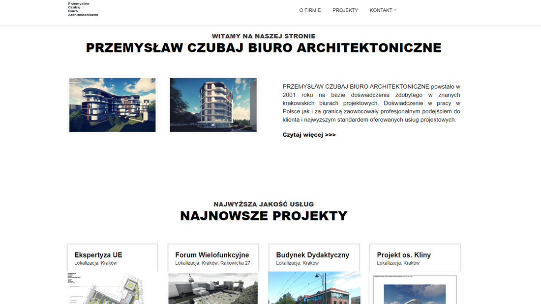 Przemysław Czubaj - Strona internetowa Biura Architektonicznego Przemysław Czubaj