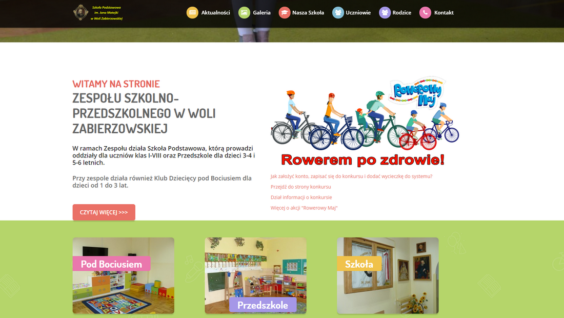 SPWZ - Strona internetowa i system Sekretariat Zespołu Szkolno-Przedszkolnego w Woli Zabierzowskiej